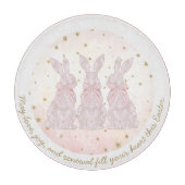 レースバパーソナライズされたニー復活祭ガラス切削盤 カッティングボード (正面)