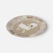 レースバーラップリトルラムベビーシャワー紙プレート ペーパープレート (アングル)