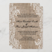 レースバーラップ結婚式招待状 招待状 (正面/裏面)