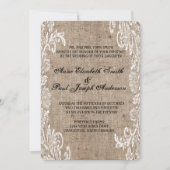 レースバーラップ結婚式招待状 招待状 (正面)