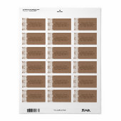 レースバ素朴ーラップのウェディングラベル ラベル (フルシート)