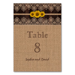 レースバ素朴ーラップのウッドテーブル結婚番号 テーブルナンバー