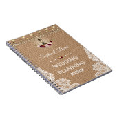 レースバ素朴ーラップのストリングライトウェディングプランナー ノートブック (右側)