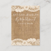 レースバ素朴ーラップ手作りジュエリーイヤリング 名刺 (正面)