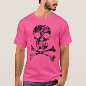 レースパターンスカルとクロスボーンTシャツ Tシャツ (正面)