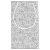 レースパターン、花のヴィンテージ1 スモールペーパーバッグ (裏面)