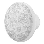 レースパターン、花のヴィンテージ1 セラミックノブ (右)