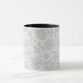 レースパターン、花のヴィンテージ1 マグカップ (中央)