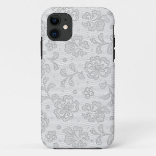 レースパターン、花のヴィンテージ1 iPhone 11 ケース