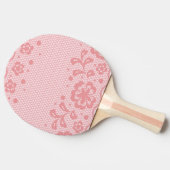 レースパターン、花のヴィンテージ3 卓球ラケット (横)