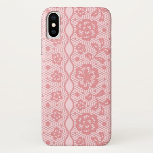 レースパターン、花のヴィンテージ3 Case-Mate iPhoneケース (裏面)