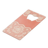 レースパターン、花のヴィンテージ4 クレジットカード栓抜き (裏面アングル)