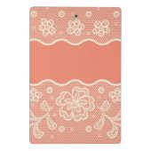 レースパターン、花のヴィンテージ4 ミニクリップボード (裏面)