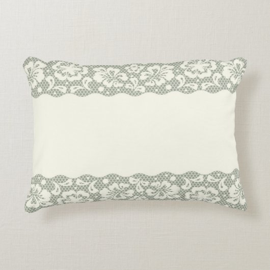 レースパターン、花のヴィンテージ5 アクセントクッション (正面)