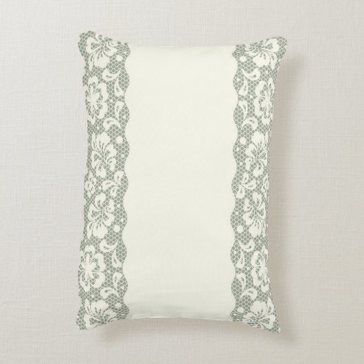 レースパターン、花のヴィンテージ5 アクセントクッション (裏面(縦))