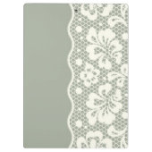 レースパターン、花のヴィンテージ5 クリップボード (裏面)