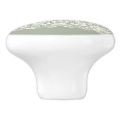 レースパターン、花のヴィンテージ5 セラミックノブ (側面)