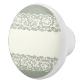 レースパターン、花のヴィンテージ5 セラミックノブ (右)