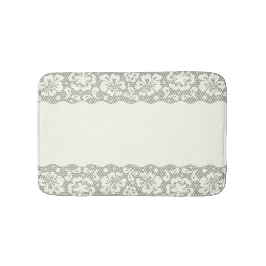 レースパターン、花のヴィンテージ5 バスマット (正面)