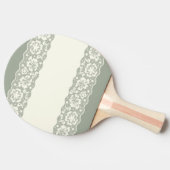 レースパターン、花のヴィンテージ5 卓球ラケット (横)
