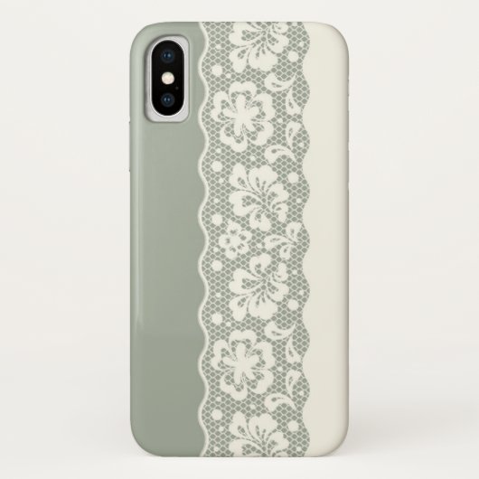レースパターン、花のヴィンテージ5 Case-Mate iPhoneケース (裏面)