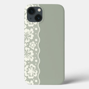 レースパターン、花のヴィンテージ5 iPhone 13ケース