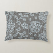 レースパターン、花のヴィンテージ6 アクセントクッション (裏面)