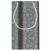 レースパターン、花のヴィンテージ6 スモールペーパーバッグ (裏面)