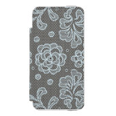 レースパターン、花のヴィンテージ6 INCIPIO iPhoneウォレットケース (フォリオ 正面)