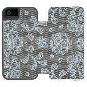 レースパターン、花のヴィンテージ6 INCIPIO iPhoneウォレットケース (フォリオ Open)
