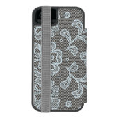 レースパターン、花のヴィンテージ6 INCIPIO iPhoneウォレットケース (フォリオ裏面)