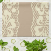 レースパターン、花のヴィンテージ7 キッチンタオル (折り畳み)