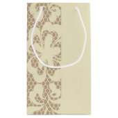 レースパターン、花のヴィンテージ7 スモールペーパーバッグ (裏面)