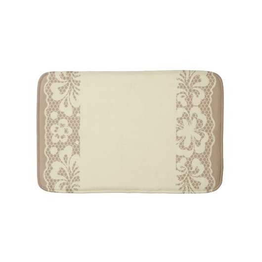 レースパターン、花のヴィンテージ7 バスマット (正面)