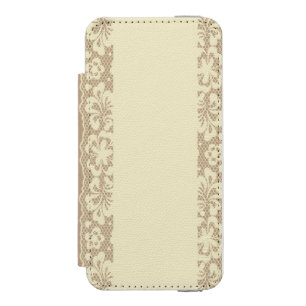 レースパターン、花のヴィンテージ7 iPhone SE/5/5sウォレットケース
