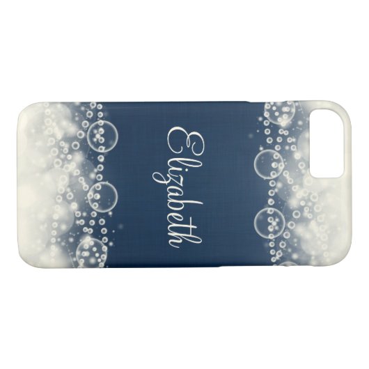 レースパーソナライズされたエレガントと真珠 Case-Mate iPhoneケース (裏面(横))