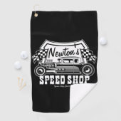 レースパーソナライズされたス改造ピースショップガレージ ゴルフタオル (インサイチュ)