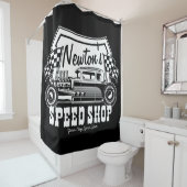 レースパーソナライズされたス改造ピースショップガレージ シャワーカーテン (インサイチュ)