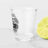 レースパーソナライズされたス改造ピースショップガレージ ショットグラス (右)