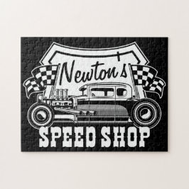 レースパーソナライズされたス改造ピースショップガレージ ジグソーパズル