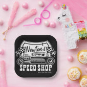 レースパーソナライズされたス改造ピースショップガレージ ペーパープレート (パーティー)