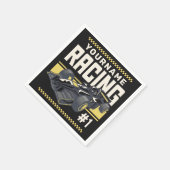 レースパーソナライズされたチームファストレースカーのドライバー スタンダードカクテルナプキン (角)