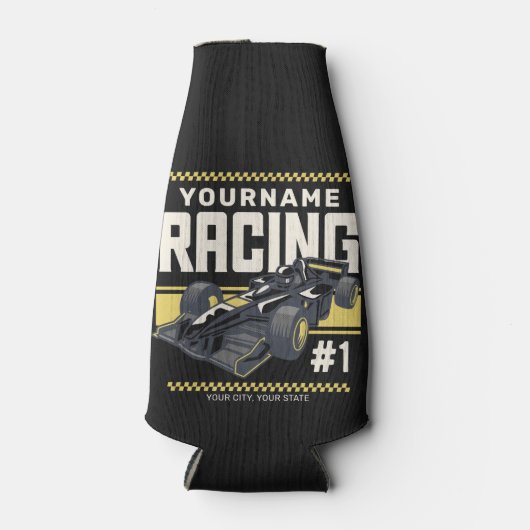 レースパーソナライズされたチームファストレースカーのドライバー ボトルクーラー (正面)