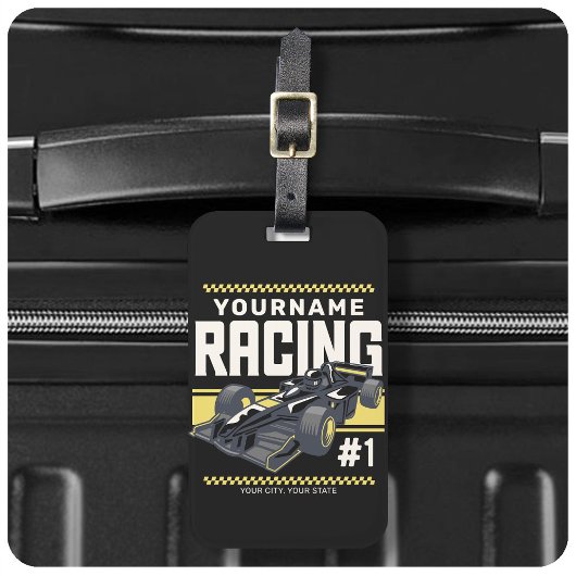 レースパーソナライズされたチームファストレースカーのドライバー ラゲッジタグ