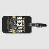 レースパーソナライズされたチームファストレースカーのドライバー ラゲッジタグ (正面横)