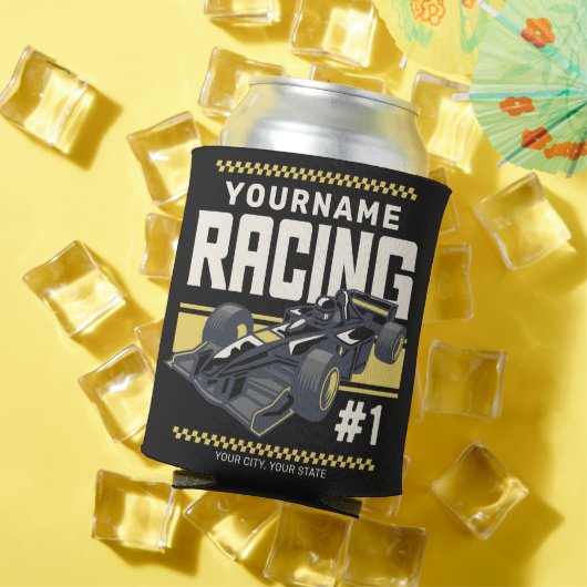 レースパーソナライズされたチームファストレースカーのドライバー 缶クーラー (インサイチュ 夏)