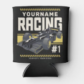 レースパーソナライズされたチームファストレースカーのドライバー 缶クーラー (正面)