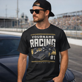 レースパーソナライズされたチームファストレースカーのドライバー Tシャツ