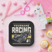 レースパーソナライズされたチームファストレースカー  ペーパープレート (パーティー)