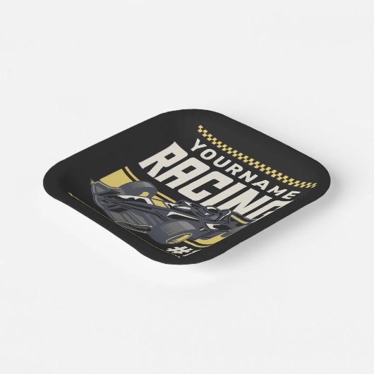 レースパーソナライズされたチームファストレースカー  ペーパープレート (傾斜あり)